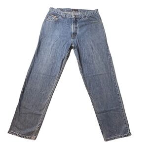 McKenzie Tribe Jeans Mens 34x28 Blue Straight Leg Medium Wash Denim‎ Classic USA